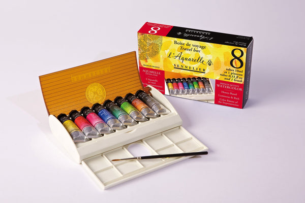 Boite Aquarelle Voyage 8 Tubes x 10ml