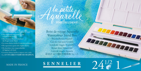 Boite de Voyage LA PETITE AQUARELLE 24 demi-godets