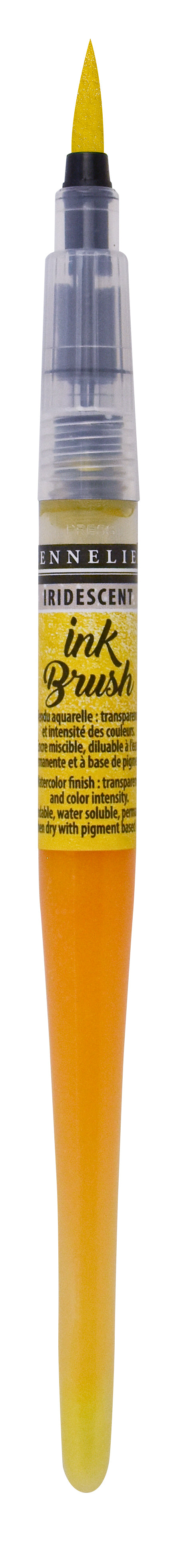 INK BRUSH Encre Aquarellable - Jaune Citron Irisé