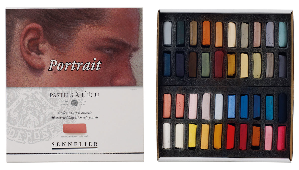 Etui Pastel à l'Ecu PORTRAIT- 40 demi-pastels par sennelier