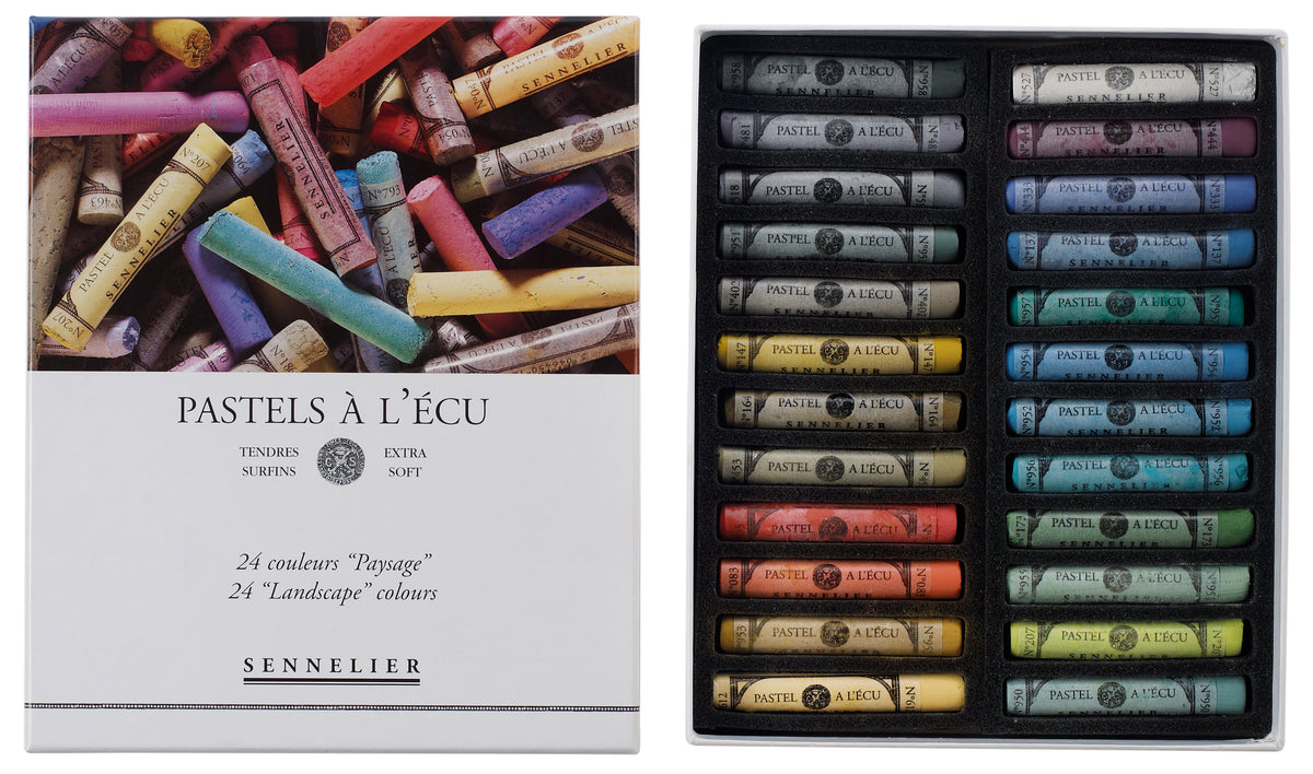 Boite Pastel à l'Ecu PAYSAGE- 24 pastels par sennelier