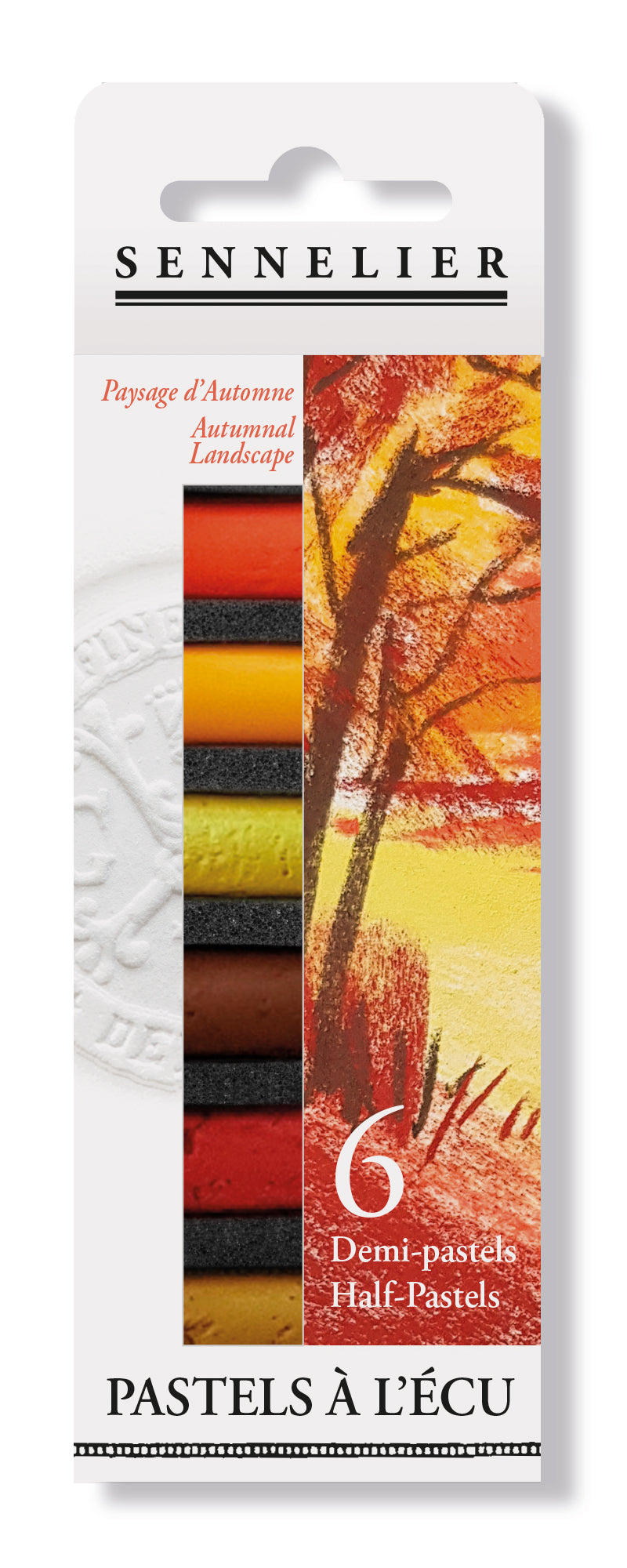 Étui 6 x 1/2 pastels à l'écu - Automne