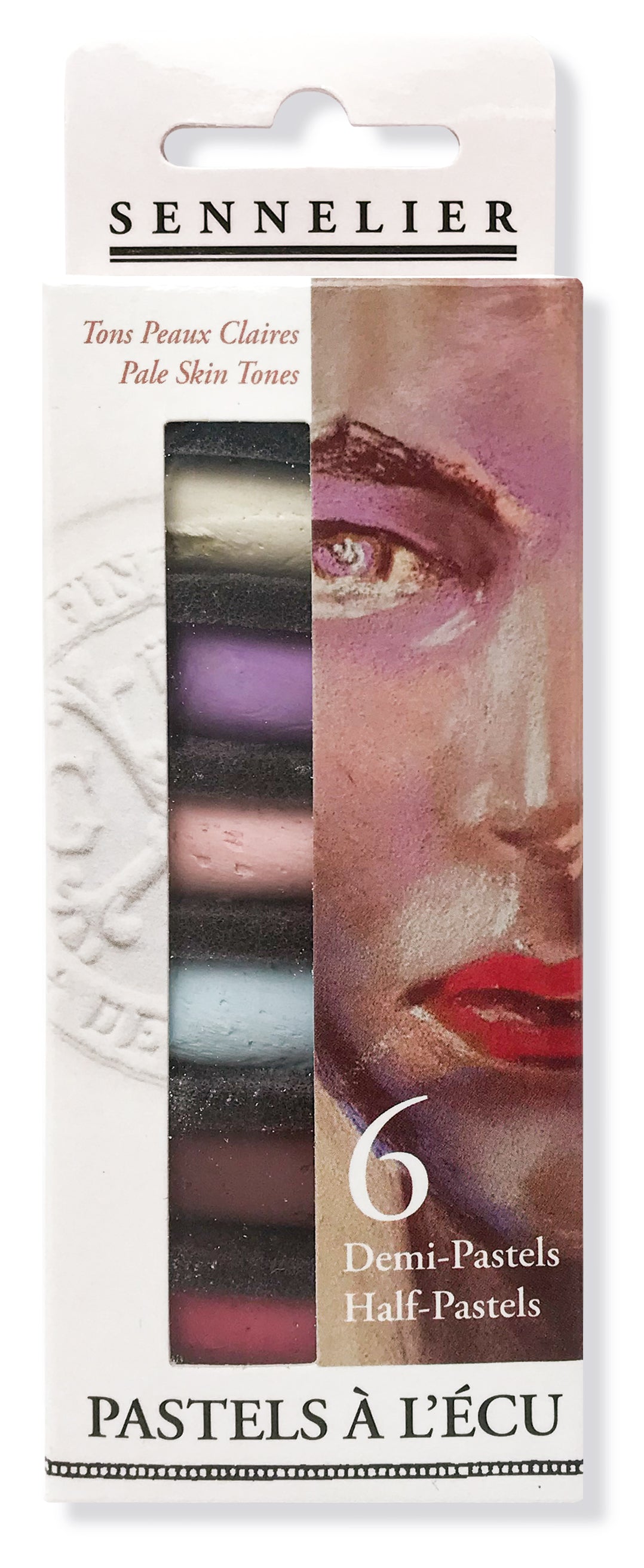 Étui 6 x 1/2 pastels à l'écu - Portrait by SENNELIER
