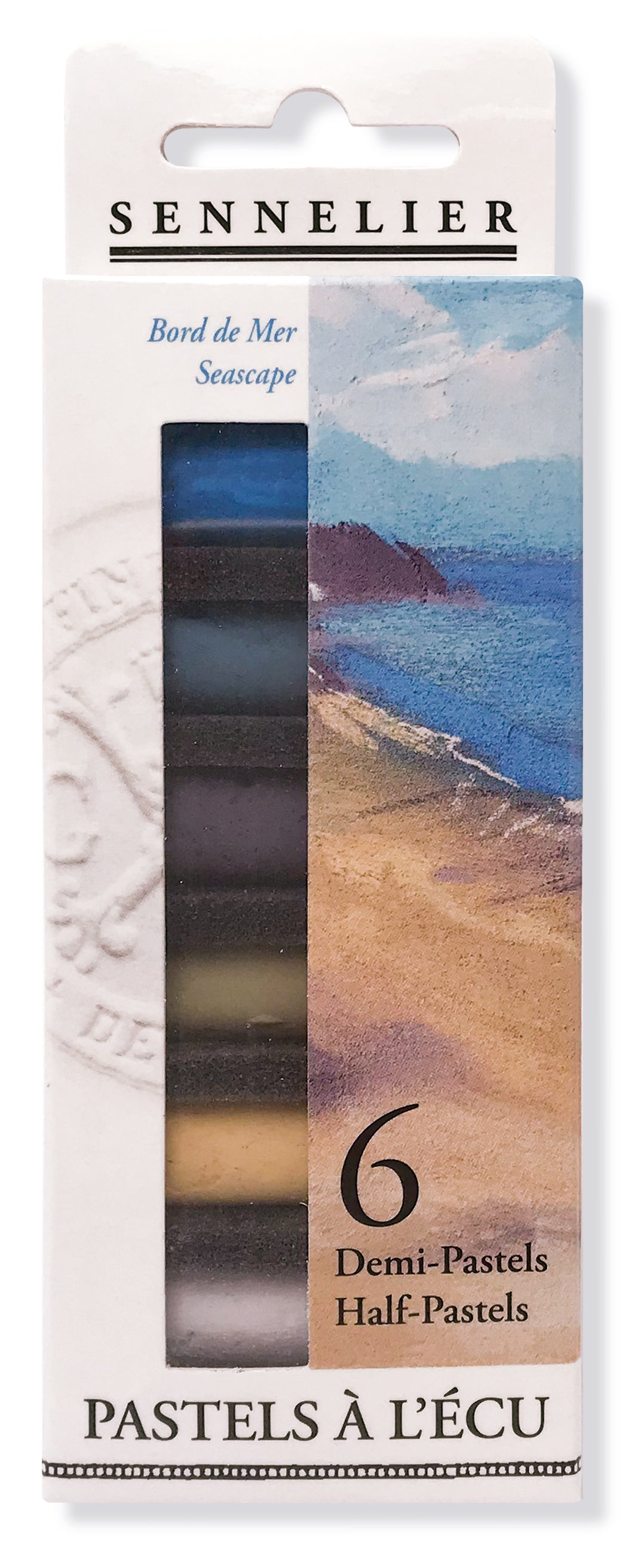 Étui 6 x 1/2 pastels à l'écu - Bord de Mer by SENNELIER
