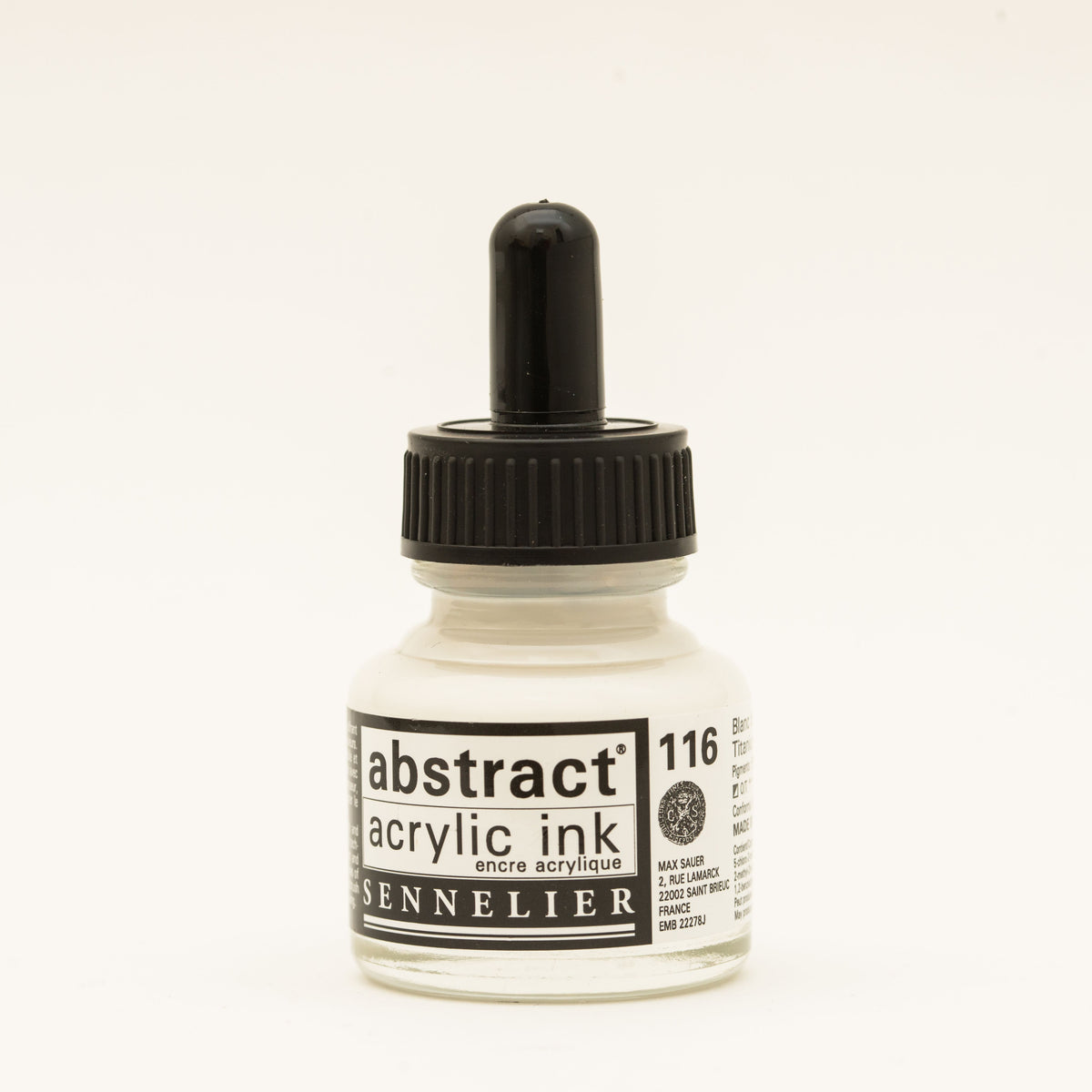 Encre Acrylique Abstraite 30 ml - Blanc de Titane