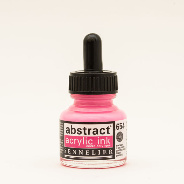 Encre Acrylique Abstraite 30 ml - Rose Fluorescent