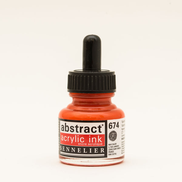 Encre Acrylique Abstraite 30 ml - Vermillon