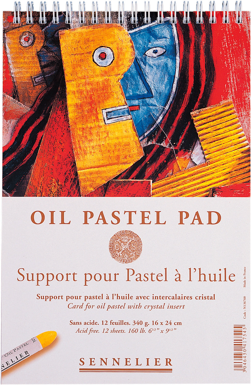 Oil pastel pad 16 x 24 cm - 12 feuilles  340gsm