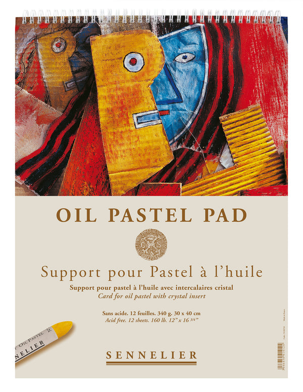 Oil pastel pad 30 x 40 cm - 12 feuilles  340gsm