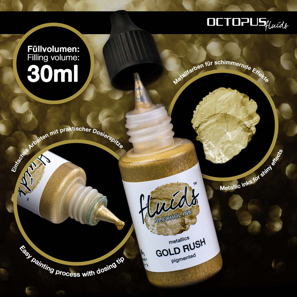 Encre à Alcool METALLICS GOLD RUSH 30ml