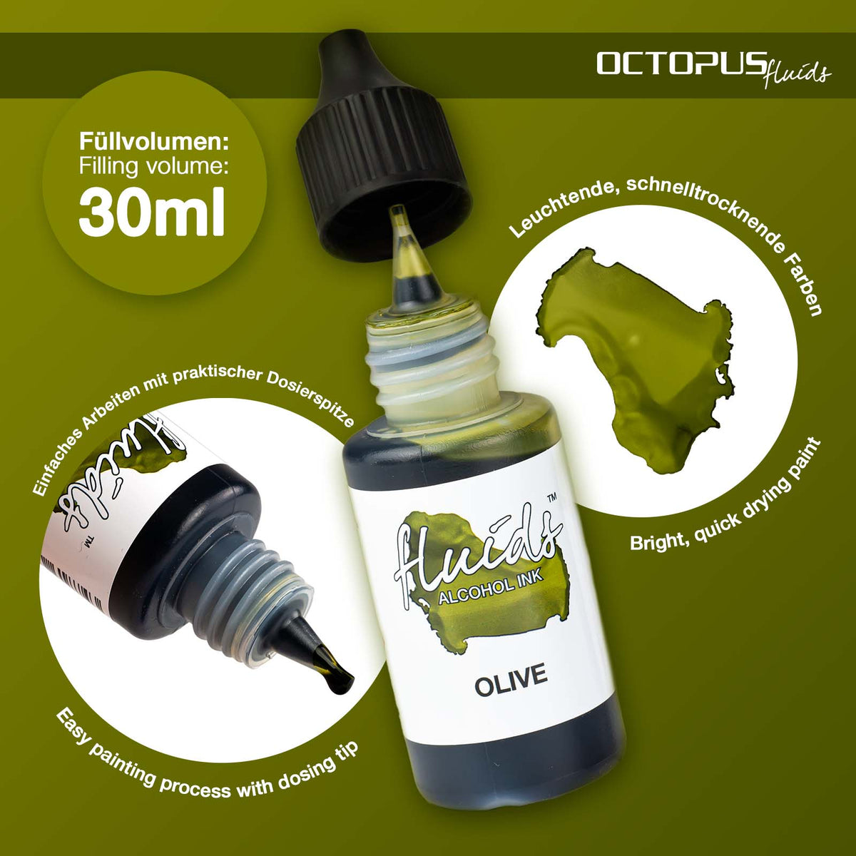 Encre à Alcool OLIVE 30ml