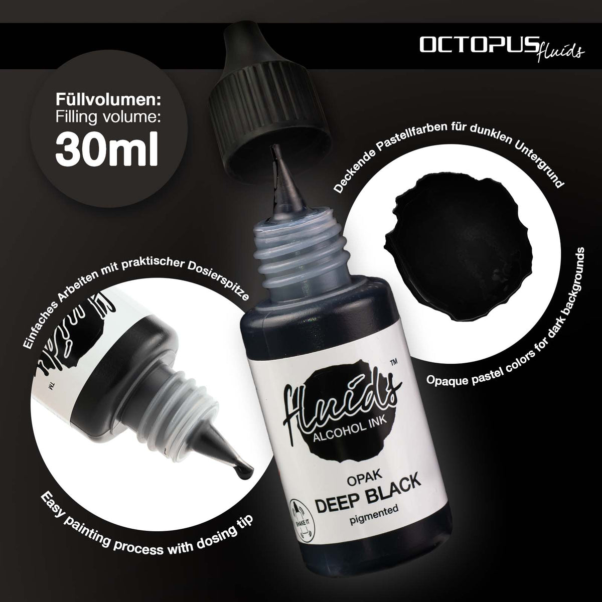 Encre à Alcool OPAK DEEP BLACK 30ml