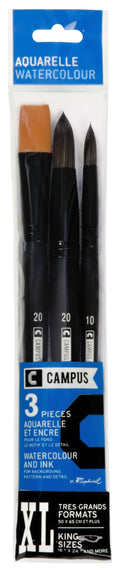 CAMPUS SET 3 pinceaux AQUARELLE EXTRA LARGE
