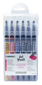 Set de 6 Pinceaux Encre - Couleurs Irisées