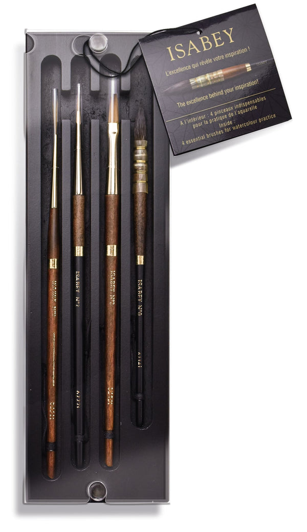 Luxury Set 4 Pinceaux ISABEY pour Aquarelle