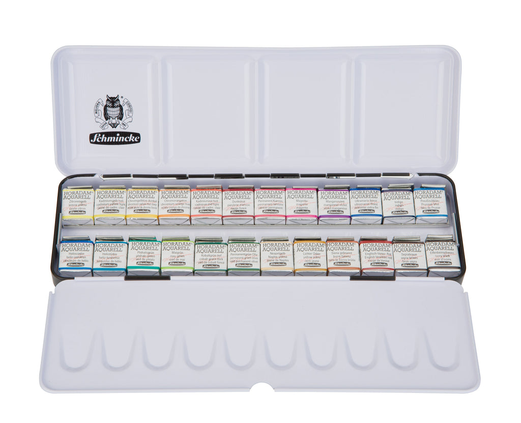 Boite métal HORADAM Aquarelle EXTRA-FINE 24 demi-godets
