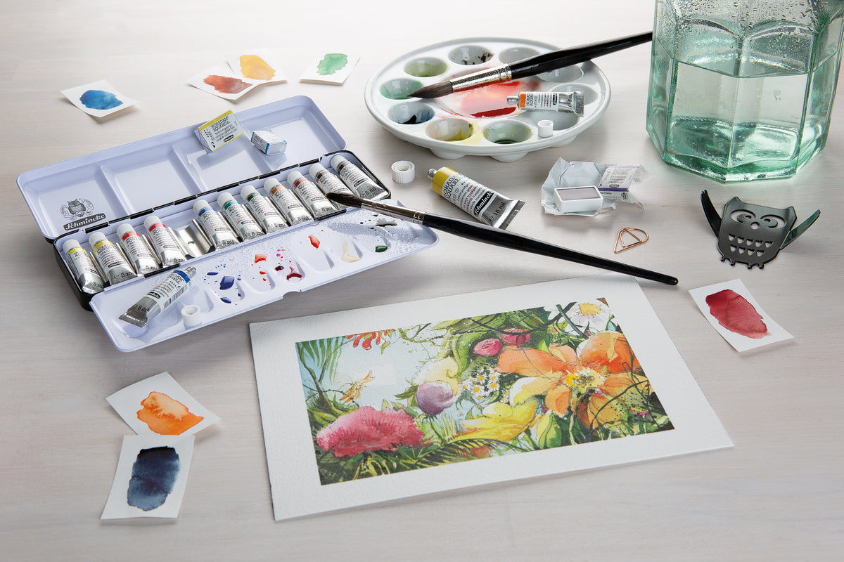Coffret Horadam Aquarelle LIQUIDE Extra-Fine 12 tubes x 5ml- SCHMINCKE