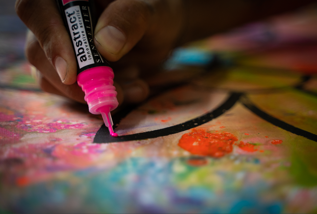 Crayon 3D abstrait 27ml Rose Fluo