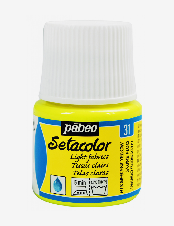 Pebeo Setacolor 45ml JAUNE FLUO