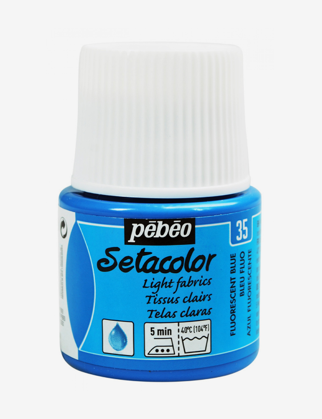 Pebeo Setacolor 45ml BLEU FLUO