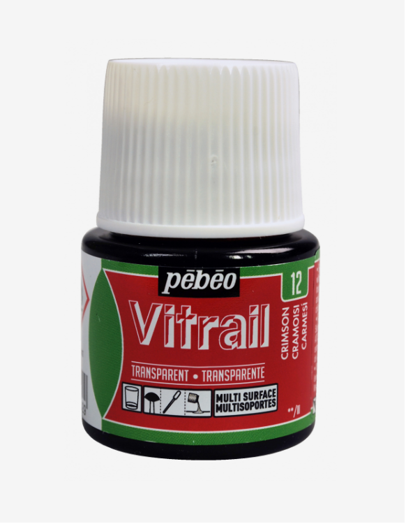 Pébéo Vitrail 45ml CRAMOISI (transparent)