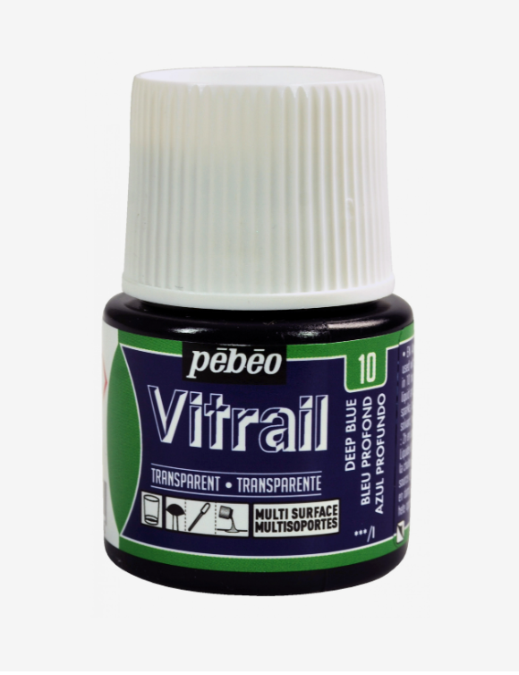 Pébéo Vitrail 45ml BLEU PROFOND (transparent)