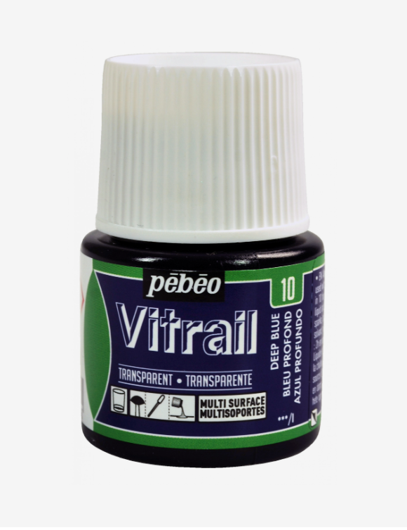 Pebeo Vitrail 45ml  BLEU PROFOND (transparent)