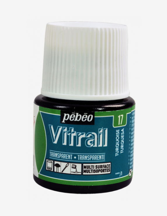 Pébéo Vitrail 45ml TURQUOISE (transparent)