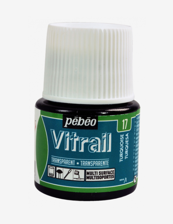 Pebeo Vitrail 45ml  TURQUOISE (transparent)