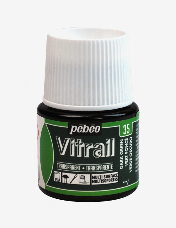 Pebeo Vitrail 45ml  VERT FONCÉ (transparent)