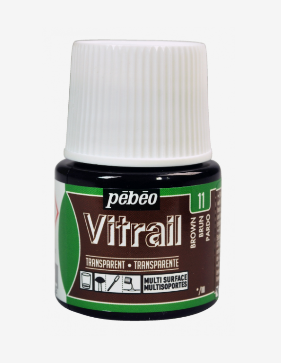 Pebeo Vitrail 45ml BRUN (transparent)