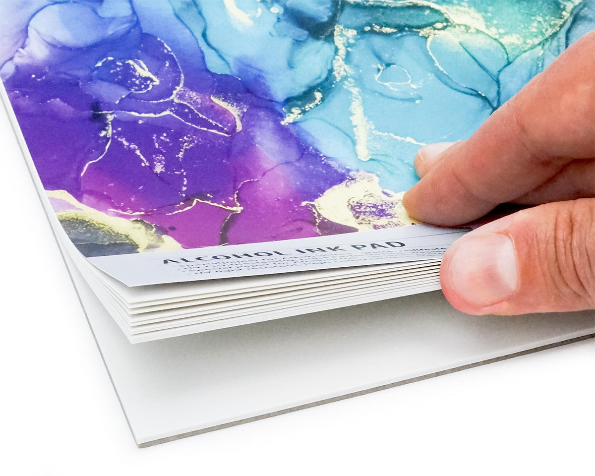 Alcohol Ink Papier Bloc de 15 feuilles 24 cm x 32 cm (525g)