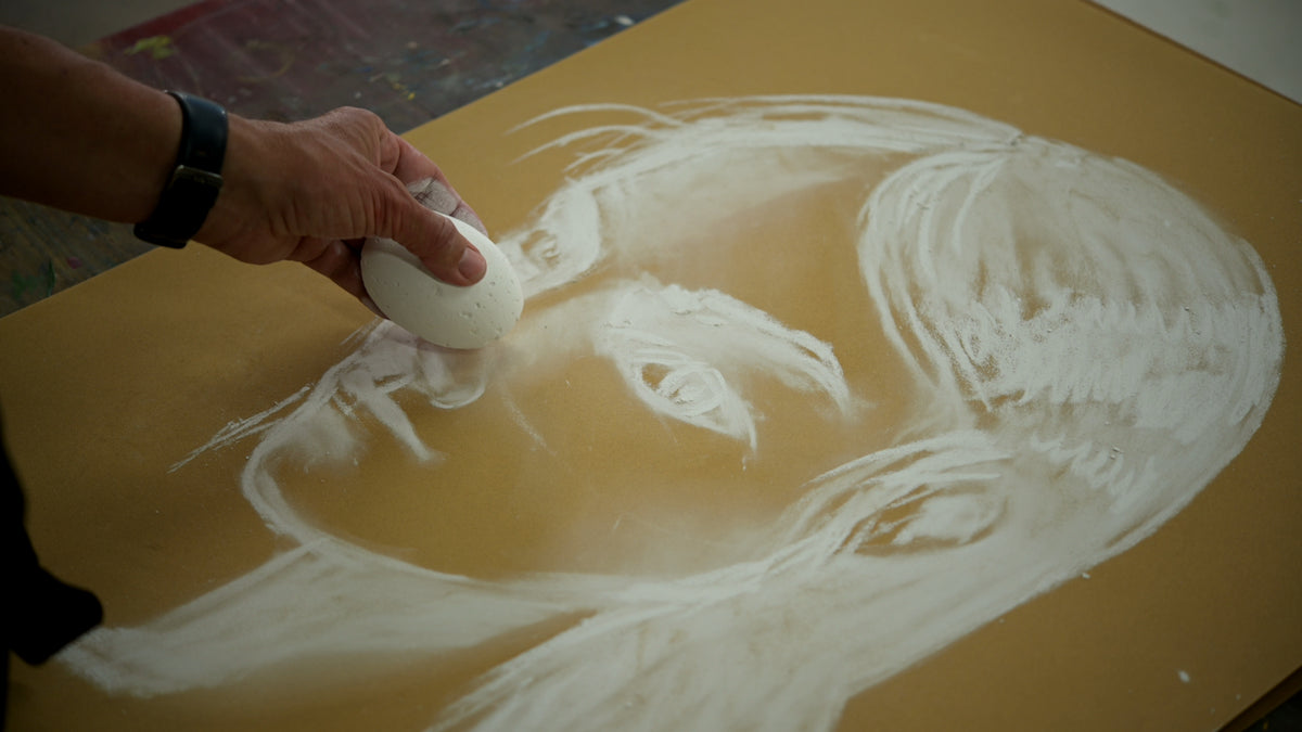 Galet pastel à l'écu - Blanc