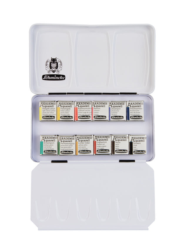 Akadémie Aquarelle Coffret 12 godets 1/2 - SCHMINCKE