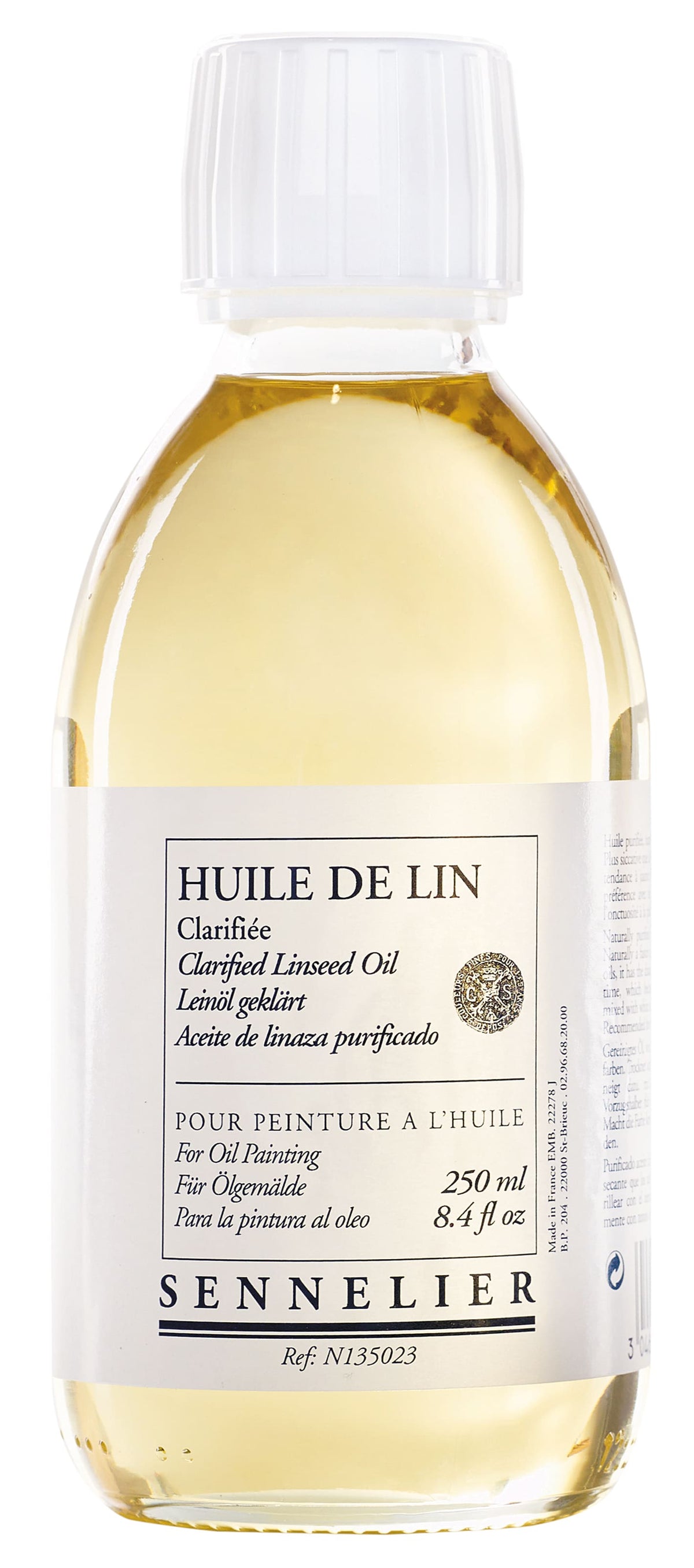 Huile de Lin Clarifiée pour Peinture à l'huile 250 ml