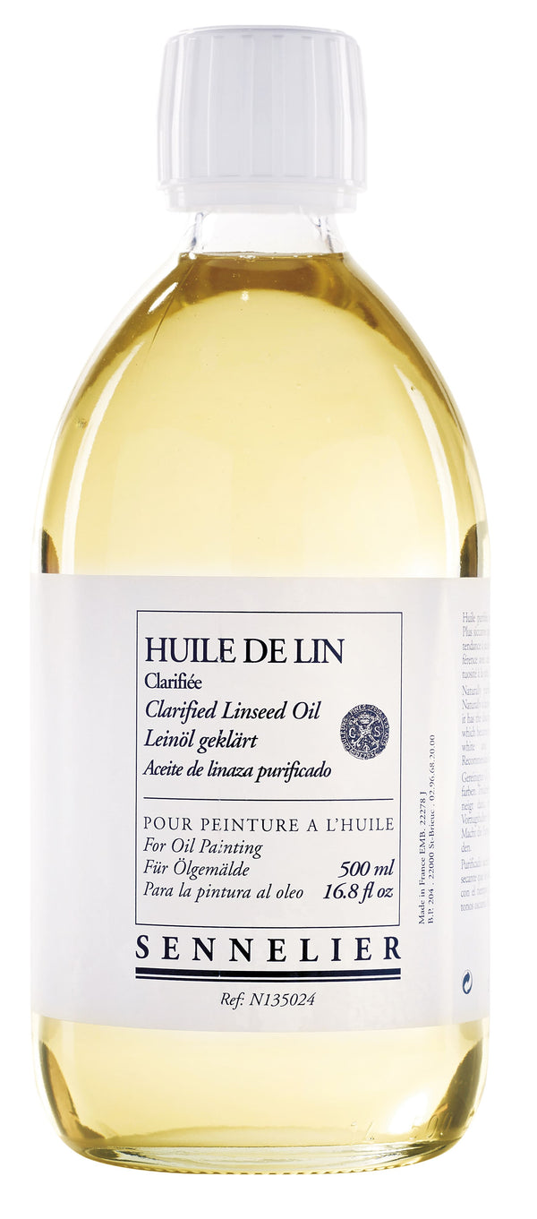 Huile de Lin Clarifiée pour Peinture à l'huile 500 ml